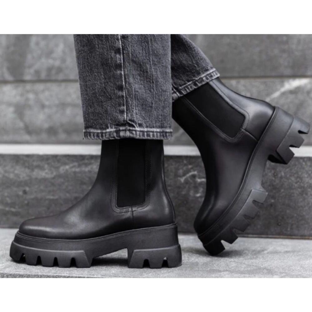 New THURSDAY Boot Co Reign Platform Chelsea Boots •Women 8.5• Leather Handmade - Picture 7 of 10
